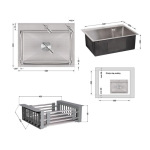 Lidz Handmade H5845 Мийка для кухні інтегрована Brushed у комплекті з дозатором + - купити в інтернет-магазині Техностар