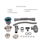 Lidz Handmade H5845 Мийка для кухні інтегрована Brushed у комплекті з дозатором + - купити в інтернет-магазині Техностар