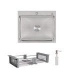 Lidz Handmade H6050 Мийка для кухні інтегрована Brushed у комплекті з дозатором + - купити в інтернет-магазині Техностар