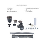 Lidz Handmade H6050B Мийка для кухні інтегрована BlackPVD у комплекті з дозатором + - купити в інтернет-магазині Техностар