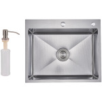 Lidz Handmade H6050H Мийка для кухні інтегрована Decor Honeycomb 2,5/0,5 мм LDH6050DEC48370 - купити в інтернет-магазині Техностар