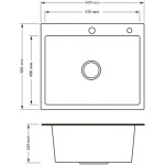 Lidz Handmade H6050H Мийка для кухні інтегрована Decor Honeycomb 2,5/0,5 мм LDH6050DEC48370 - купити в інтернет-магазині Техностар