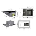 Lidz Handmade H6350BL крило ліворуч (LDH6350BRUL45589) Brushed Black PVD 3,0/1,0 мм - купити в інтернет-магазині Техностар