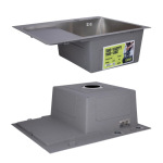 Lidz Handmade H6350L Мийка для кухні інтегрована крило зліва Brushed у комплекті з дозатором + - купити в інтернет-магазині Техностар