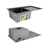 Lidz Handmade H7849BR Мийка для кухні інтегрована крило зправа BlackPVD у комплекті з дозатором + - купити в інтернет-магазині Техностар