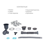 Lidz Handmade H7849L Мийка для кухні інтегрована крило зліва Brushed у комплекті з дозатором + - купити в інтернет-магазині Техностар