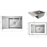 Lidz Handmade Max 500 H7849L Brushed Steel, 3,0/1,0 мм LDH7849LBRU49463 - купити в інтернет-магазині Техностар