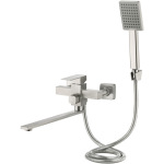 Lidz Helix 005 (k35) з поворотним виливом та душовим гарнітуром LDHEL005NKS49180 Nickel - купити в інтернет-магазині Техностар
