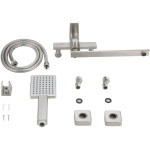 Lidz Helix 005 (k35) з поворотним виливом та душовим гарнітуром LDHEL005NKS49180 Nickel - купити в інтернет-магазині Техностар