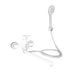 Lidz Latwa 005 з поворотним виливом (з душовим гарнітуром) (k35) LDLAT005WHI45425 White - купити в інтернет-магазині Техностар