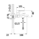 Lidz Latwa 006 LDLAT006CRM45414 Chrome - купити в інтернет-магазині Техностар