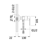 Lidz Latwa 010 (з душовим гарнітуром) (k40) LDLAT010CRM45416 Chrome - купити в інтернет-магазині Техностар