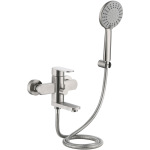 Lidz Luna 006 (k35) з поворотним виливом та душовим гарнітуром LDLUN006NKS49190 Nickel - купити в інтернет-магазині Техностар