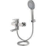 Lidz Luna 006 (k35) з поворотним виливом та душовим гарнітуром LDLUN006NKS49190 Nickel - купити в інтернет-магазині Техностар
