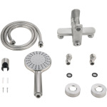 Lidz Luna 006 (k35) з поворотним виливом та душовим гарнітуром LDLUN006NKS49190 Nickel - купити в інтернет-магазині Техностар