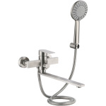 Lidz Nexus 005 (k35) з довгим поворотним виливом та душовим гарнітуром LDNEX005NKS49187 Nickel - купити в інтернет-магазині Техностар