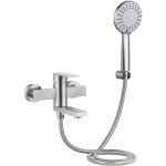 Lidz Nexus 006 (k35) з поворотним виливом та душовим гарнітуром LDNEX006NKS49186 Nickel - купити в інтернет-магазині Техностар