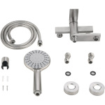 Lidz Nexus 006 (k35) з поворотним виливом та душовим гарнітуром LDNEX006NKS49186 Nickel - купити в інтернет-магазині Техностар