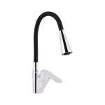 Lidz Tani 007F3 з гнучким виливом (k40) LDTAN007F3BCR37649 Chrome/Black - купити в інтернет-магазині Техностар