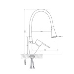 Lidz Tani 007F3 з гнучким виливом (k40) LDTAN007F3GCR31869 Chrome/Grey - купити в інтернет-магазині Техностар