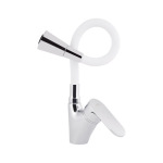 Lidz Tani 007F3 з гнучким виливом (k40) LDTAN007F3WCR40423 Chrome/White - купити в інтернет-магазині Техностар