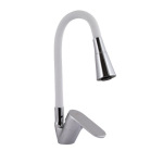 Lidz Tani 008F3 з гнучким виливом (k40) LDTAN008F3WCR37037 Chrome/White - купити в інтернет-магазині Техностар