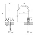 Lidz Wind 013F двохвентильний LDWIN013FNKS43390 Nickel - купити в інтернет-магазині Техностар