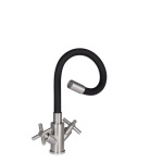 Lidz Wind 013F3 двохвентильний з гнучким виливом LDWIN013F3NKS43392 Nickel - купити в інтернет-магазині Техностар