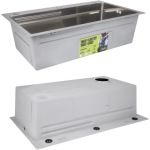 Lidz мийка H7545 інтегрована Decor Honeycomb 3,0/1,0 мм LDH7545DEC48372 + Змішувач Aria для кухні з гнучким виливом (k35) Grey - купити в інтернет-магазині Техностар