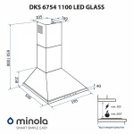 Minola DKS 6754 BL 1100 LED GLASS - купити в інтернет-магазині Техностар