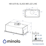 Minola HBI 6473 BL GLASS 800 LED Line - купити в інтернет-магазині Техностар