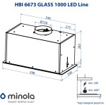 Minola HBI 6673 BL GLASS 1000 LED Line - купити в інтернет-магазині Техностар