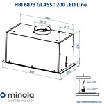 Minola HBI 6873 BL GLASS 1200 LED Line - купити в інтернет-магазині Техностар
