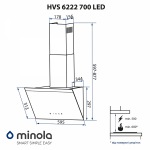 Minola HVS 6222 BL/INOX 700 LED - купити в інтернет-магазині Техностар