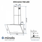 Minola HVS 6232 WH/INOX 700 LED - купити в інтернет-магазині Техностар