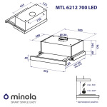 Minola MTL 6212 GR 700 LED - купити в інтернет-магазині Техностар