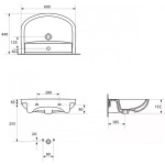 Mito K667-104 ARTECO 60 ONE HOLE, білий глянець - купити в інтернет-магазині Техностар