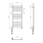 Navin Largo 500х1200 Sensor з Wi-Fi, лівобічна з таймером, чорний муар 12-244155-5012 - купити в інтернет-магазині Техностар