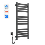 Navin Largo 500х1200 Sensor з Wi-Fi, лівобічна з таймером, чорний муар 12-244155-5012 - купити в інтернет-магазині Техностар