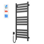 Navin Largo 500х1200 Sensor з Wi-Fi, лівобічна з таймером, чорний муар 12-244155-5012 - купити в інтернет-магазині Техностар