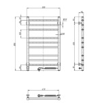 Navin Класик Квадро 500х800 Sensor права з таймером, чорний муар 12-216053-5080 - купити в інтернет-магазині Техностар