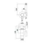 Paffoni ZDUP110RMSP TWEET ROUND MIX Tondo Набір гігієнічного душу, brushed copper (1 сорт) - купити в інтернет-магазині Техностар