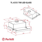 Perfelli TL 6333 WH 700 LED GLASS - купити в інтернет-магазині Техностар