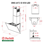 Perfelli Вытяжка Perfelli DNS 6472 D 850 BL LED - купити в інтернет-магазині Техностар
