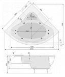 Pool Spa ORCHIDEA ванна  150х150, система Еconomy 1 Стандарт - купити в інтернет-магазині Техностар