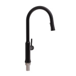 Q-tap Baruska з висувним виливом QTBAR9137103UB Black Matt - купити в інтернет-магазині Техностар