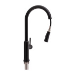 Q-tap Baruska з висувним виливом QTBAR9137103UB Black Matt - купити в інтернет-магазині Техностар