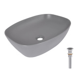 Q-tap Cardinal 500х380х140 мм, Stone grey, прямокутна, з донним клапаном QTCAR188SG49824 - купити в інтернет-магазині Техностар