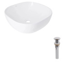 Q-tap Kolibri 400x400x140 White + Pop-up PU02 - купити в інтернет-магазині Техностар