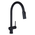 Q-tap Rozcesti з висувним виливом з підключенням для питної води QTROZ366BLM45940 Black Matt - купити в інтернет-магазині Техностар
